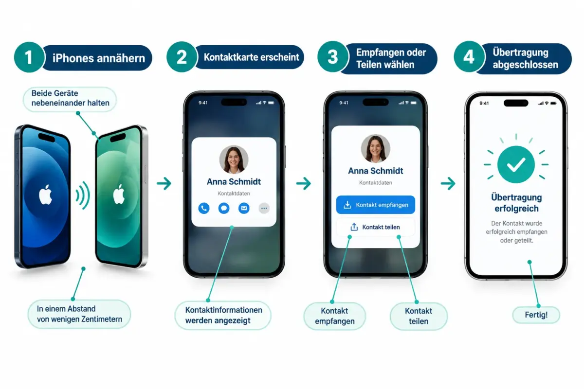 iPhone NameDrop erklärt: So funktioniert es, welche Daten geteilt werden und wie man es deaktiviert 1 Was ist iPhone NameDrop und wie funktioniert es?