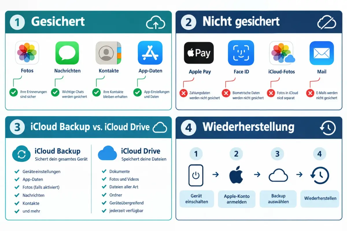 Was wird beim iCloud-Backup genau gespeichert?