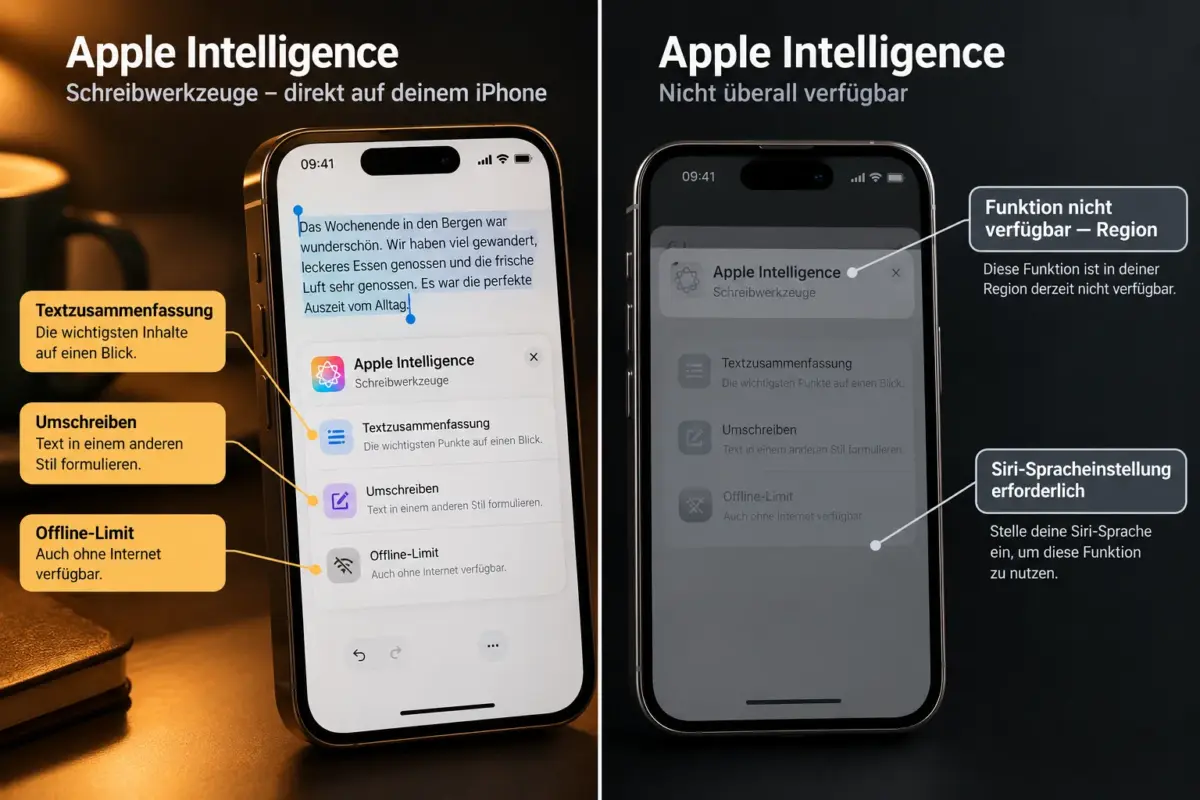 Welche Apple-Intelligence-Funktionen fehlen auf älteren oder Nicht-Pro-iPhones?