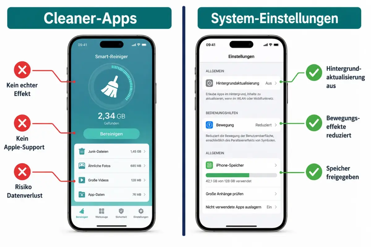 Welche iPhone-Einstellungen belasten Akku und verursachen Lag?