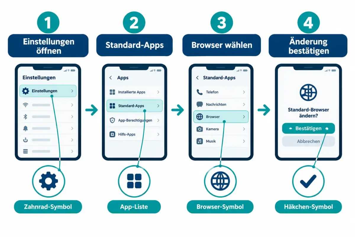 Wie ändert man den Standard-Browser auf dem iPhone?